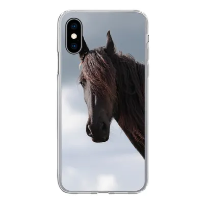 Produktbild von MuchoWow® Handyhülle Schutzhülle Hülle für iPhone X Pferde - Himmel - Porträt Silikon Softcase Handy Hülle - Handyhülle
