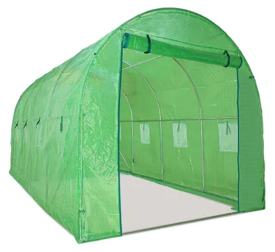 Immagine prodotto di Serra da coltivazione 2.5x4 M serra da giardino con struttura a tunnel in acciaio zincato e copertura in PE retinato. Greenhouse da 10mq 250x400x190cm