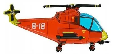 Produktbild von Folienballon Hubschrauber Rot 21"", 1 Stk.
