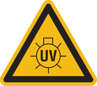 Produktbild von Dreifke® Warnschild, Warnung vor UV-Strahlung - praxisbewährt | Folie selbstk...