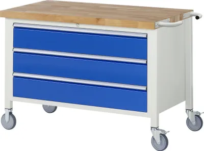 Produktbild von Rau Fahrbare Werkbank 8357, B1250xT700xH880mm, 3x Schublade-TA