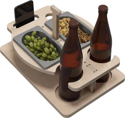 Produktbild von Handgemachtes Tablett - Snackplatte für Getränke und Snacks - Multifunktional