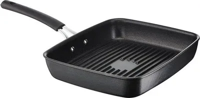 Obrázek produktu pro Hliníková grilovací pánev v černé barvě, s nepřilnavým povrchem, vhodná na indukční varné desky, vysoká kvalita.