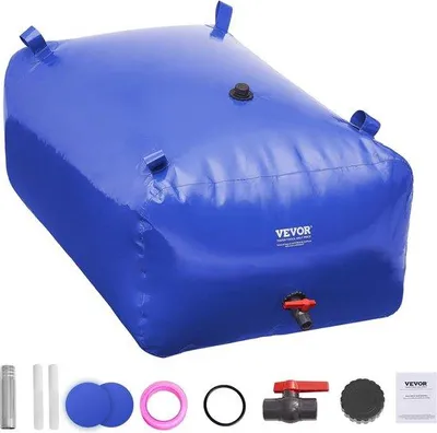 Produktbild von Famanu Wasserlagerblase 400L - Faltbarer Wassertank für Camping und Brandschutz