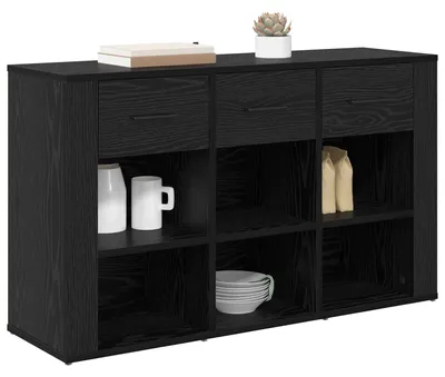 Obrázok produktu pre vidaXL Príborník čierny dubový vzhľad 100 x 30 x 59,5 cm materiál na báze dreva