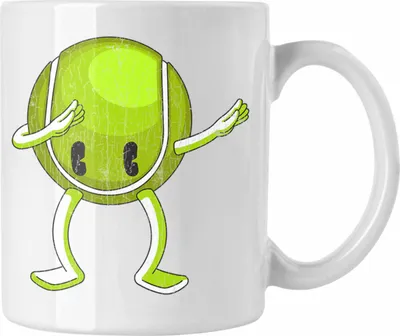Produktbild von Trendation - Tennis Spieler Tasse Geschenk Tennis-Trainer Coach Geschenkidee (Weiß)
