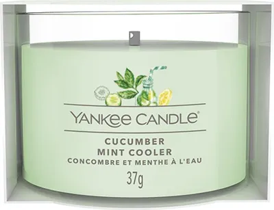 Produktbild von Yankee Candle Cucumber Mint Cooler, Rund, Grün, Gurke, Eukalyptus, Grapefruit, Jasmin, Zitrone, Orange, Weißer Moschus, 10 h, 1 Stück(e)