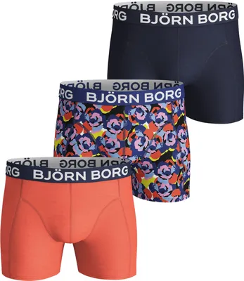 Productafbeelding van Björn Borg - Heren - Boxershorts met camouflageprint, roze kleur - 3-pack - Blauw/Kleurenrijk/Oranje - Maat S