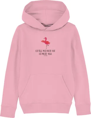 Produktbild von Mr. & Mrs. Panda Kinderpullover Flamingo Yoga 7-8 Jahre (122/128) - Baumwolle Pink - Geschenk, Aufgeregt, Rosa, Baum, Pulli, Namaste, Hoodie, Yogi, Sweater, Pullover