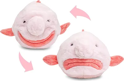Produktbild von Uni-Toys - Blobfisch Flip-Plüschtier - 29 cm (Länge) - Plüsch-Fisch - Plüschtier, Kuscheltier