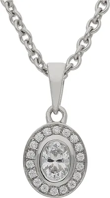 Produktbild von Kettenanhänger Weißgold 333 Zirkonia JL10-02-2270 JuwelmaLux