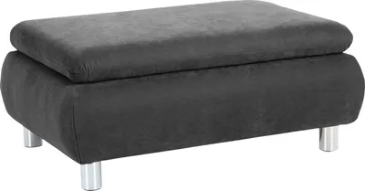 Produktbild von Max Winzer Hocker Terrence - Velourstoff anthrazit - Maße: 90 x 60 x 43 cm