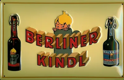 Produktbild von Blechschild Berliner Kindl Bier (2) Berlin Biere retro Schild Nostalgieschild