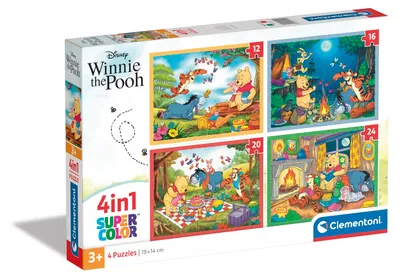 Produktbild von Supercolor 4 in 1 - Disney Winnie the Pooh (4 Puzzle (12-24 Teile))