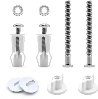Produktbild von Famanu Toilettensitz Befestigungsset - Universelle Schrauben und Scharniere für WC-Sitz Reparatur