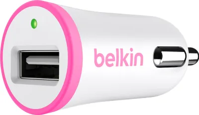Produktbild von BELKIN Auto-Ladegerät, USB, 1.0A, Kompakt, MIXit, Pink