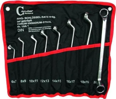 Zdjęcie produktu dla Klucze Oczk. Odgięte, 6-22 Mm, 8 Szt.
