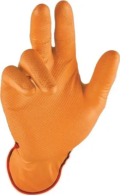 Produktbild von Einweghandschuh Grip Orange Gr.8 orange Nitril 50 St./Box