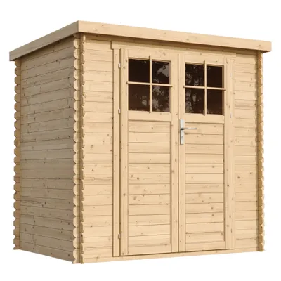 Image de Abri de jardin en bois avec porte verrouillable de haute qualité - L142xL204xH200 cm 2,22 m2- Timbela M311F