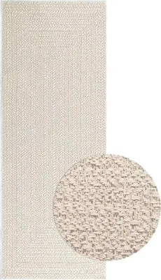 Produktbild von Teppich ZIZUR Creme 80x200 cm Jute-Optik Indoor und Outdoor