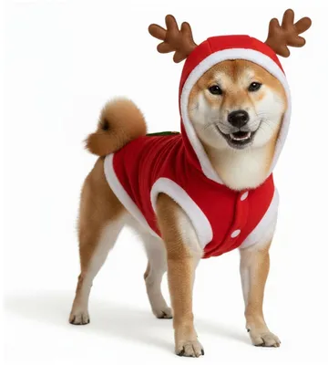Productafbeelding van Schattige Kerstoutfit voor Honden en Katten met Rendiermotief (Maat L)