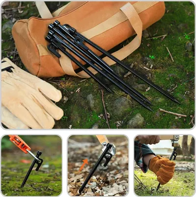 Produktbild von 20 cm Aluminium Heringe für harte Böden - 8 Stück, ideal für Garten, Camping, Angeln und Zelte