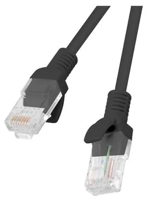 Produktbild von LANBERG Patchkabel CAT.5E UTP 0,25m Fluke Zertifikat schwarz