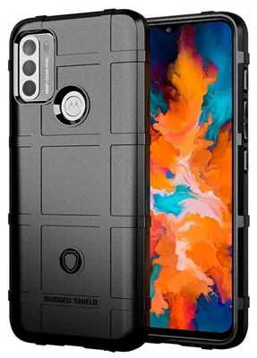 Productafbeelding van MobyDefend Hoesje - Geschikt voor Motorola Moto G50 - Rugged Shield TPU Backcover - Zwart