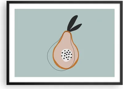 Produktbild von Gerahmtes Poster - Schwarzer Rahmen - Birne Bild Jugend - 70x50 cm - Wand Bild - Wanddeko - Wandbilder - Kunstposter - Wandposter - Bilderrahmen - Bilder - Kunstdruck - P2BAA70x50-4616