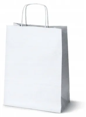 Produktbild von Allbag Einkaufstasche Weiß 24x10x32cm EKO Skandgriff