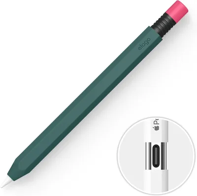 Produktbild von Elago Classic Pencil Case für Apple Pencil (USB-C) Mitternachtsgrün
