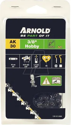 Produktbild von 3/8 Zoll 1,3 mm Kettensägekette – 60 Treibglieder – halbrunde Schneider