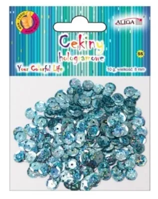 Produktbild von Aliga, Cekiny holograficzne, niebieskie, 10 g