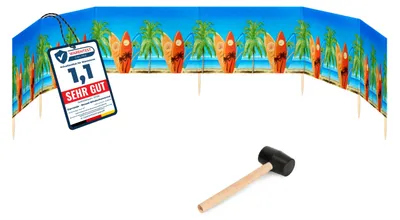 Produktbild von Garronda Strand Windschutz Sichtschutz 8m lang plus Gummihammer GAEX001