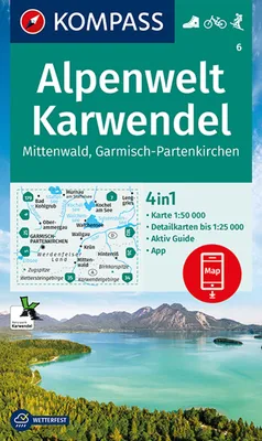 Produktbild von KOMPASS Wanderkarte 6 Alpenwelt Karwendel Mittenwald, Garmisch-Partenkirchen 1:50.000