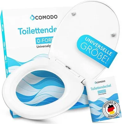 Produktbild von Famanu WC-Sitz antibakteriell, oval - mit Schnellverschluss für einfache Reinigung