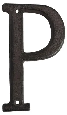 Produktbild von Clayre & Eef Eisen Buschstabe P 13 cm Braun Eisen