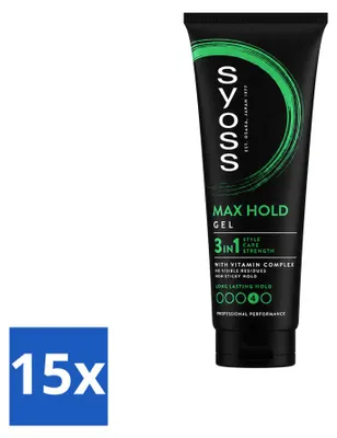 Produktbild von 15 x Syoss Max Hold Haargel - 250 ml - Vorteilspackung - 15 Stücke