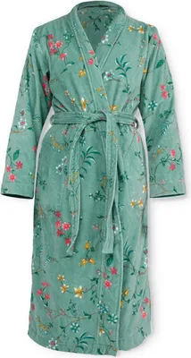 Produktbild von Pip Studio Bademantel Les Fleurs Farbe Grün, Größe L