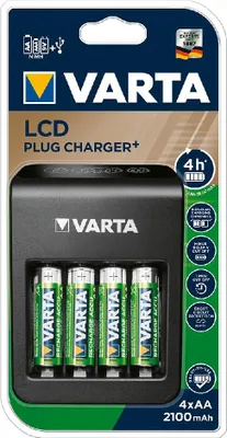Produktbild von Varta LCD Pug Charger+ inkl. 4 Akkus 2100 mAh AA