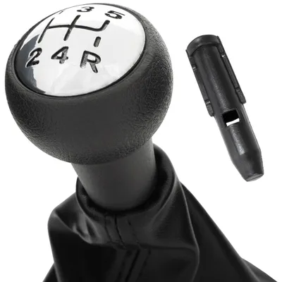 Image de Peugeot 207 Pommeau de levier de vitesses + joint + adaptateur / adaptateur de levier de vitesses (2 pièces)