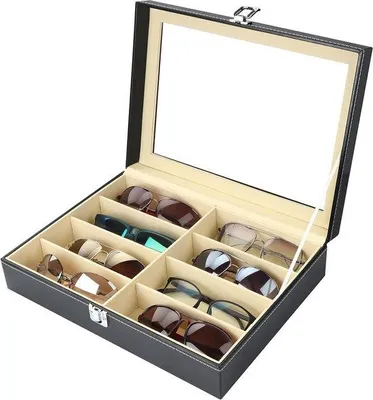 Produktbild von Famanu Brillen Organizer mit 8 Fächern - Schwarz