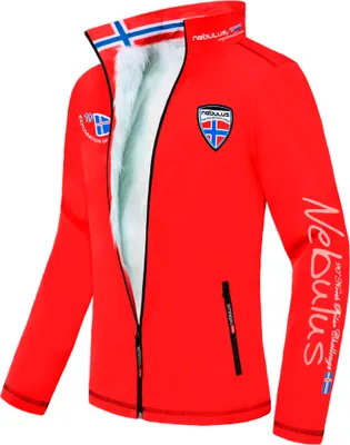Produktbild von Nebulus Winter-Softshelljacke Teddyfell BURNER Herren, warme Kunstfell-Jacke, praktische & vielseitige Übergangs- & Winterjacke, P4756 - Herren, rot, XXL