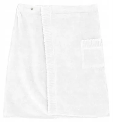 Produktbild von Kilt für die Sauna - für Männer - 100% ägyptische Baumwolle - weiss - mit Tasche