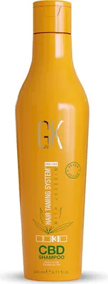 Produktbild von GK HAIR Global Keratin-Hanf-Shampoo (8,11 fl oz/240 ml). Spendet Feuchtigkeit, stärkt, farbbehandeltes, geschädigtes Haar, bietet Pflege und Glanz, angereichert mit veganem, sulfatfreiem Haar