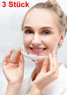 Produktbild von GKA 3 Stück Safety Gesichtsschutzschild bedeckt nur Mund und Nase Augen sind frei Visier Gesichtsschutz Anti-Fog Schutzvisier
