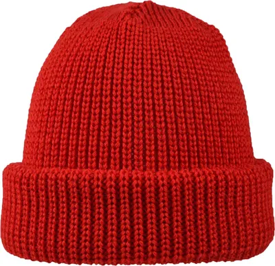 Produktbild von tomBrook Uni Parkermütze aus 100% Schurwolle - Klassische Strickmütze Wintermütze mit Umschlag in Rot