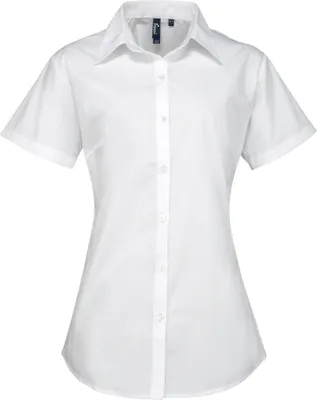 Immagine prodotto di Camicetta / camicetta / camicia da lavoro in popeline da donna Premier, maniche corte RW2819 (38) (Bianco)