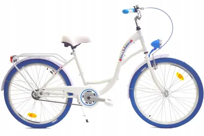 Zdjęcie produktu dla Rower Dallas City 26" 1spd - biały z niebieskim