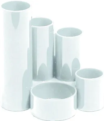 Produktbild von Schreibtisch-Butler mit 5 Röhren weiß Packung mit 20 Stück